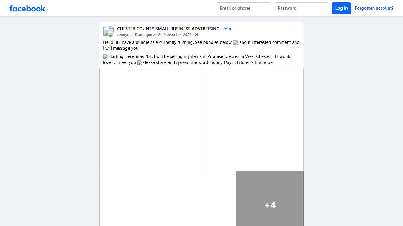 CHESTER COUNTY SMALL BUSINESS ADVERTISING Hello !!! I have a bundle sale currently running Facebook